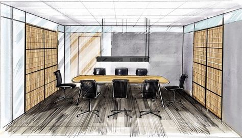 Interior Design Office Space, Board Architecture, Concept Board Architecture, Office Layout Plan, Interior Sketches, Furniture Sketch, Drawing Interior, Architecture Portfolio Design, Interior Design Sketches