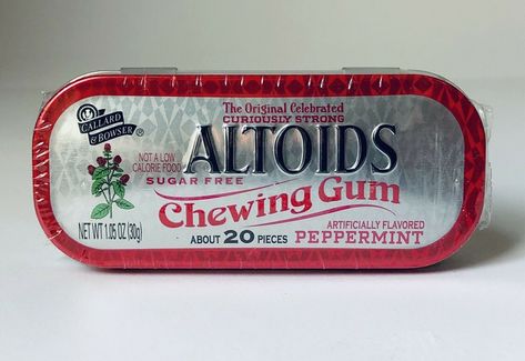 VINTAGE 2004 ALTOIDS PEPPERMINT Mint Chewing Gum Box SEALED Tin Container 1.06oz - $24.00. FOR SALE! 16 Years Old! SEALED IN FACTORY CELLO! Spearmint Variant. GARBAGE ARCHIVE Proudly Presents: 2004 Altoids Mint Candy still factory sealed in tin! Beautiful graphics! Never opened! 402536368965 Altoids Mints, York Peppermint Patty, Mint Gum, Bday Wishes, Mint Tins, Mint Candy, Peppermint Patties, Peppermint Bark, Tin Containers