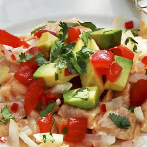 Trout ceviche Trout Ceviche, Olive Magazine, Ceviche Recipe, Italian Holiday, Fast Dinners, Summer Lunch, Fish Dinner, Citrus Juice, Freshwater Fish