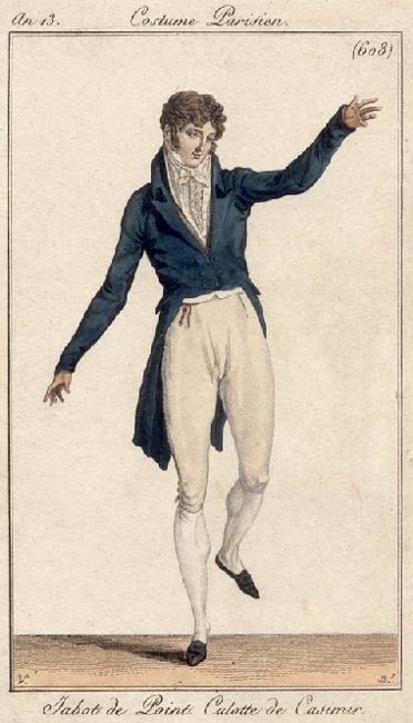 Costume Parisien 1805 Regency Mens Fashion, White Breeches, 19th Century Men, 1820s Fashion, Regency Era Fashion, 1800s Fashion, Regency Fashion, Regency Era, Empire Style