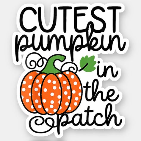 Cutest Pumpkin In The Patch Fall Halloween Sticker Cutest Pumpkin In The Patch, Halloween Sticker, Cute Pumpkin, Halloween Stickers, Wax Seals, Fall Halloween, Sticker Labels, Pumpkins, Note Pad