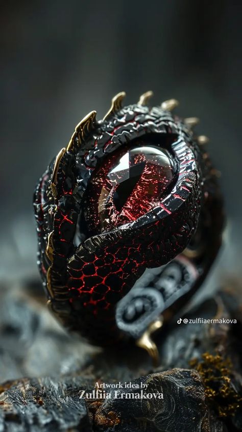 House Of Dragon Jewelry, Fantasy Rings Magic, Fairytale Engagement Rings, Fantasy Jewelry Magic, Cool Rings For Men, Bike Bmw, Fantasy Ring, Dragon Ring, Dragon Jewelry