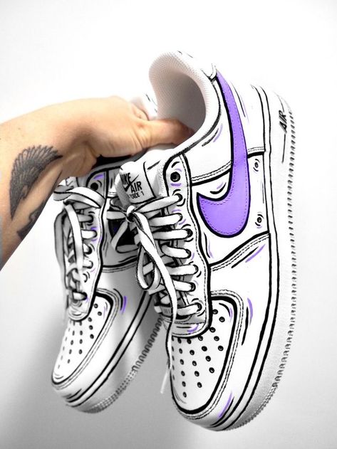 Air Force One Shoes, Custom Sneakers Diy, Custom Painted Shoes, Custom Shoes Diy, Diy Sneakers, Air Force 1s, Creative Shoes, Custom Nike Shoes, Shoes Sneakers Jordans