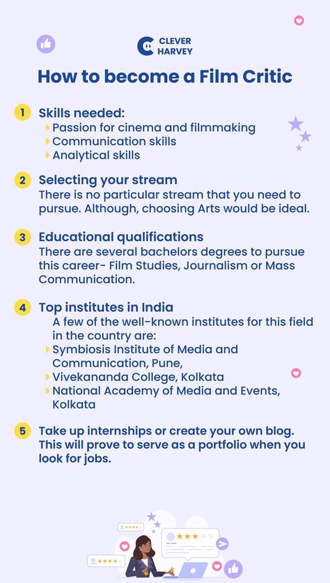 Here's how to become a film critic in India, and how to become a film critic after 12th. To find out more about film critic jobs, film critic salary and film critic course, check out the complete guide on our blog! Analytical Skills, Film Critic, Media Studies, Film Studies, Mass Communication, Enjoy Writing, Bachelors Degree, Watching Movies, What It Takes