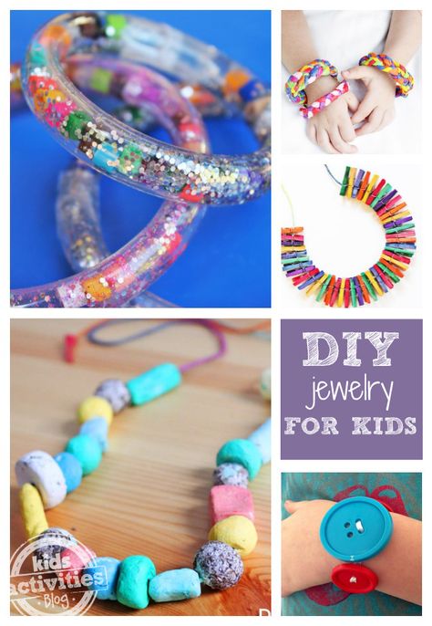 10 DIY Jewelry Projects for Kids - Kids Activities Blog Handmade Activities, Cricut Projects To Sell, Activities Board, Easy Necklace, Scratch Book, Jewelry For Kids, Christmas Homescreen, Open Closet, Diy Jewelry Projects