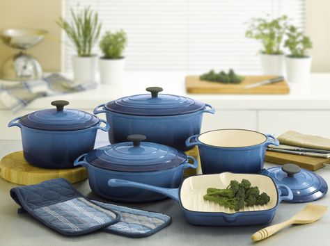 HomeChoice Premier set Blue Appliances, New Kitchen Gadgets, Le Creuset Cookware, American Kitchen, Kitchen Wares, Gadgets Kitchen Cooking, Kitchen Needs, Kitchen Things, Kitchen Ware