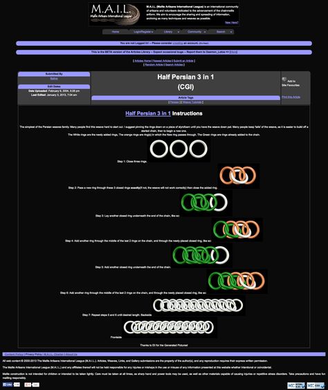 half persian 3 in 1 Half Persian 3 In 1 Tutorial, Half Persian Chainmaille Tutorial, Chainmail Tutorial, Chainmaille Jewelry Patterns, Chain Maille Patterns, Chainmail Patterns, Chainmaille Tutorial, Jump Ring Jewelry, Chainmaille Jewelry