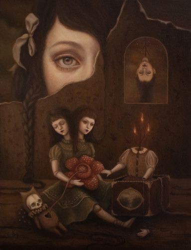 Surreal oil painting by Beatriz Bradaschii Dream Art Surrealism, Surreal Art Beautiful, Surreal Oil Painting, Fran Bow, Art Motivation, Inspiring Artists, Macabre Art, Surrealism Painting, Lowbrow Art