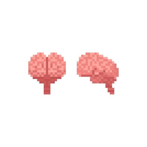 Brain Icon, 8bit Art, Pixel Art Characters, Texture Packs, Human Brain, Quality Images, Creative Projects, Pixel Art, High Quality Images