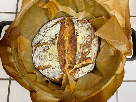 One Atomic Blonde's artisan bread recipe in Our Place's Perfect Pot Different Types Of Bread, Dutch Oven Bread, Knead Bread Recipe, Cronut, Sourdough Baking, No Knead Bread, Our Place, Sourdough Recipes, Artisan Bread