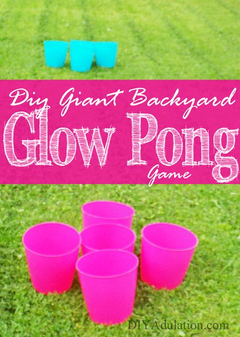 Outside Party Games, Yard Pong, Giant Backyard, Giant Beer Pong, Backyard Games Diy, Picnic Activities, Diy Yard Games, Pong Game, Outside Games