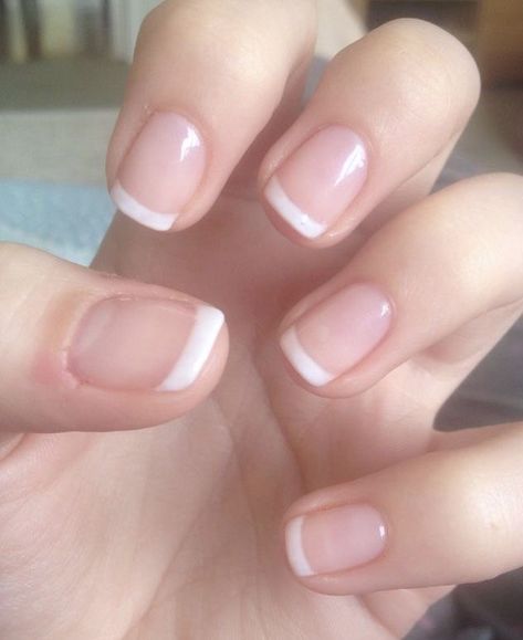 Shellac French Manicure, Gel Nails French, Gel French Manicure, French Pedicure, French Manicure Designs, White Tips, Manicure Colors, Shellac Nails, Manicure Ideas