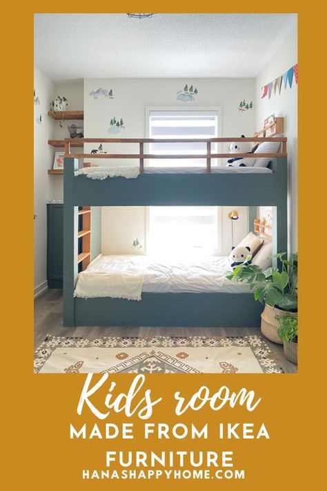 Mydal Bunk Bed Hack, Ikea Mydal Bunk Bed Hack, Ikea Mydal Bunk Bed, Bunk Bed Makeover, Mydal Bunk Bed, Ikea Mydal, Bunk Bed Hacks, Ikea Bunk Bed, Bed Makeover