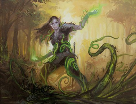 Vineweft - MtG Art Magic Inspiration, Plant Magic, Mtg Art, Mystical Art, High Fantasy, Magic Art, Fantasy Inspiration, Magic The Gathering, Character Portraits