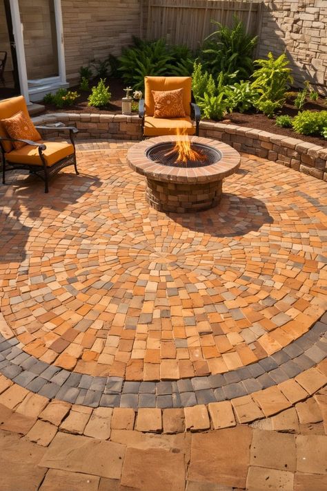 Paver Patio Ideas, Paver Patios, Stepping Stone Paths, Patio Pavers Design, Gravel Patio, Living Room Balcony, Beautiful Outdoor Spaces, Stone Path, Ground Cover Plants