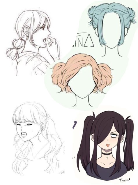 Messy Bun Tutorial Drawing, Beautiful Bun Hairstyles, Short Hair Drawing, Long Hair Drawing, Anime Haircut, How To Draw Ears, Hair References, Pelo Anime, Body Shape Drawing