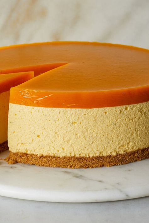 No-Bake Mango Lime Cheesecake Recipe - NYT Cooking Cardamom Cheesecake, Mango Pulp, Mango Cheesecake, Mango Cake, Lime Cheesecake, Raw Mango, Cheesecake Cake, Nyt Cooking, Cream Desserts