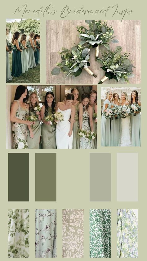 Want your bridesmaids to stand out in stylish individuality? Ditch the matching dress dilemma and embrace the chic trend of pattern mixing!  Let each member of your bridal party choose their own dress while maintaining a cohesive look. Our personalized bridesmaid dress inspiration service helps you achieve this vision.  

Simply purchase this listing to receive a digital download, complete a quick questionnaire sharing your style details.  We'll then curate a personalized mood board brimming with inspiring color palettes, patterns, and silhouettes, guiding your bridal party towards dresses that celebrate their unique personalities. 


.#WeddingPlanning #BrideToBe #WeddingInspiration #EventPlanning #DreamWedding Bridesmaids Pick Own Dresses, Dust Sage Bridesmaid Dresses, Greenish Bridesmaid Dresses, Olive Green Weddings Decoration, Bridesmaid Dress Colour Palette, Different Green Shades Bridesmaid Dresses, Colors For June Wedding, Safe Green Bridal Party, Two Tone Bridesmaid Dresses