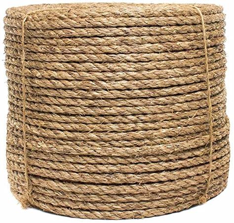 1/2-inch Manila Rope - 50 Feet - - Amazon.com Sisal Twine, Gear Tie, Manila Rope, Marine Decor, Gardening Decor, String Crafts, Sisal Rope, Natural Sisal, Backyard Diy