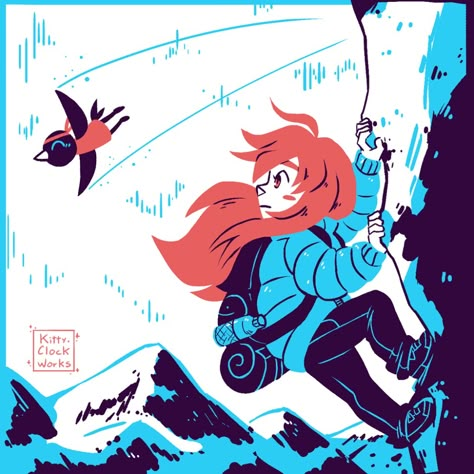 Celeste Fanart, Celeste Art, A Short Hike, Indie Game Art, Little Misfortune, Inner Demons, Art Style Inspiration, Original Music, Indie Games