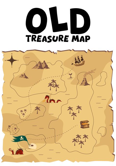 Old Treasure Map Printable Printable Pirate Map Free, Nautical Quilt Blocks, Old Treasure Map, Pirate Template, Treasure Maps For Kids, Toilet Roll Crafts, Pirate Map, Pirate Treasure Maps, Nautical Quilt