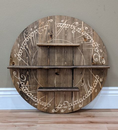 Lotr Interior Design, Lord Of The Rings Aesthetic Decor, Lord Of The Rings Home Decor Ideas, Tv Wall Decor Wood, Lord Of The Rings Inspired Room, Lotr Decor Interiors, Lotr Office, Lotr Home Decor Ideas, Lord Of The Rings Interior Design