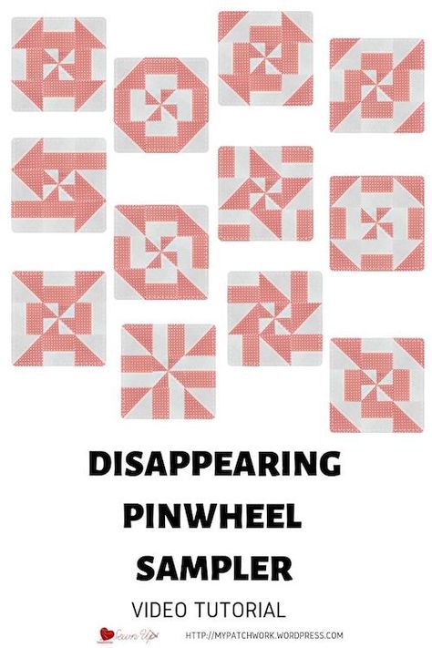 Disappearing Pinwheel, Disappearing Blocks, Pinwheel Quilt Pattern, Pinwheel Quilt Block, Pinwheel Block, 9 Patch Quilt, Quilt Square Patterns, Sampler Quilts, Scrap Quilt Patterns