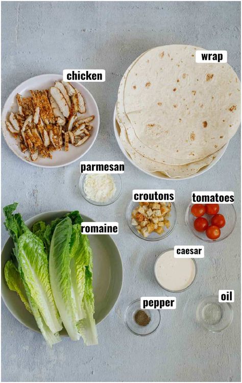 Chicken Caesar Wrap Recipe, Homemade Chicken Salad, Chicken Caesar Salad Wraps, Caesar Wrap, Salad Homemade, Chicken Caesar Wrap, Chicken Wrap Recipes, Salad Chicken, Wrap Recipe