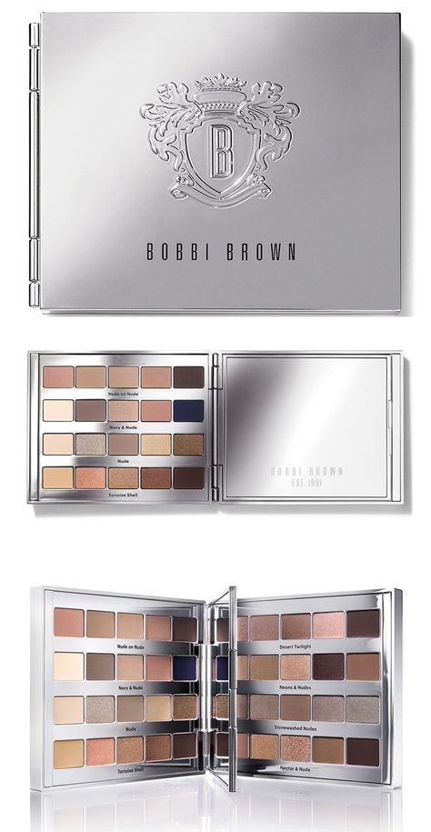 Bobbi Brown The Nude Library 25th Anniversary Edition Bobbi Brown Eyeshadow, Crochet Mat, Minimalist Makeup, Bobbi Brown Makeup, Nude Eyeshadow, A Muse, Makeup Guide, Fancy Makeup, Makeup Obsession