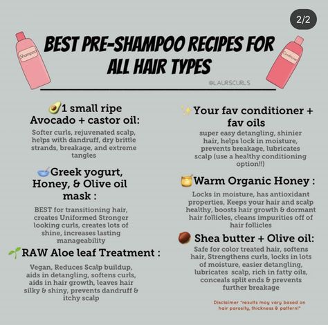 Pre Poo Natural Hair Recipes, Pre Poo Natural Hair, Natural Hair Recipes, Low Porosity Hair Care, Afro Hair Care, Healthy Hair Routine, Healthy Natural Hair Growth, Natural Hair Routine, Natural Hair Growth Tips