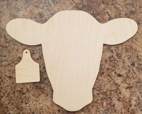 Door Hangers Wooden, Blank Frames, Cattle Tags, Custom Wood Frames, Craft Booth Displays, Farmhouse Frames, 3d Wall Decor, Cow Head, Wooden Door Hangers