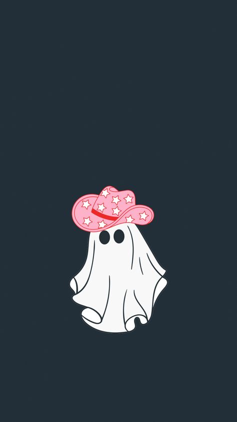 Fall Aesthetic Wallpaper Desktop Pink, Groovy Ghost Wallpaper, Simple Halloween Illustration, Cowboy Skeleton Wallpaper, Cowboy Fall Wallpaper, Cute Iphone Homescreen Ideas, Funny Halloween Wallpaper Iphone, Fall Western Wallpaper Iphone, Western Halloween Wallpaper Iphone