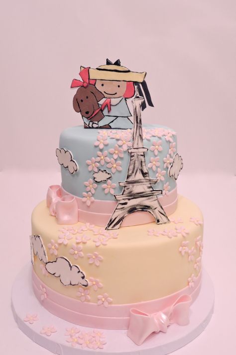 Madeline Cake - Madeline Cake. Madeline Birthday Cake, Madeline Baby Shower Theme, French Themed Birthday Party, Madeline Cake, French Themed Birthday, Madeline Cookies, Cartoon Birthday Cake, Sweet Cafe, Beautiful Cake Stands