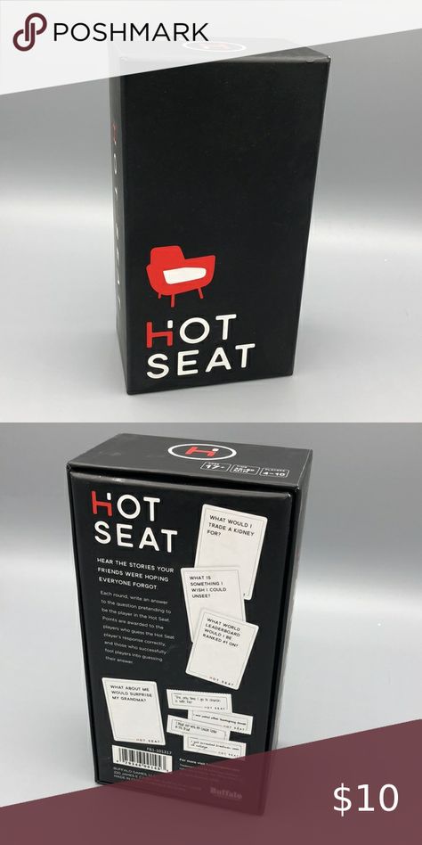 Hot Seat - adult card game Hot Seat Game, Card Game Design, Adult Card Games, Fun Drinking Games, Games Night, Hot Seat, Crazy Things, Crazy Things To Do With Friends, Drinking Games