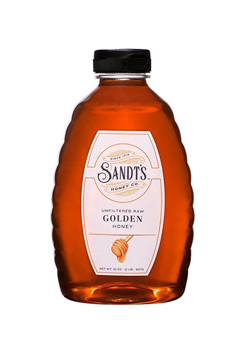 Amazon.com : Sandt's Golden Honey, Unfiltered Raw Honey, Non-GMO Genuine, Pure Honey (2 lbs) : Grocery & Gourmet Food Medicinal Honey, Honey Brand, Orange Blossom Honey, Honey Spoons, Wildflower Honey, Honey Gifts, Honey Sticks, Pollen Allergies, Best Honey