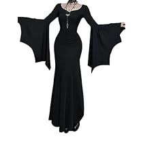 Gothic Clothes Women, Morticia Addams Dress, Addams Dress, Vampire Dress, Fishtail Maxi Dress, Morticia Addams, Punk Dress, Gothic Clothes, Goth Dress