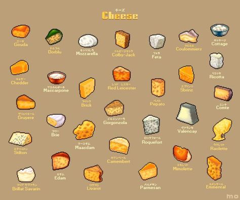 Cheese Pixel Art, Pixel Food Art, Food Pixel Art, Pixel Art Food, Cheese Art, Food Fair, Animal Templates, Pixel Art Tutorial, Lego Custom Minifigures