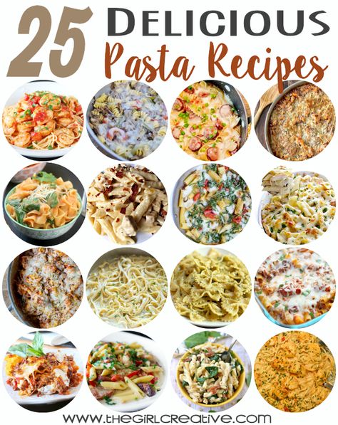 Pasta recipes from some of your favorite bloggers that will have your mouth watering. #onedishmeals #pastarecipes #food Delicious Pasta Recipes, Pastas Recipes, Easy Sheet Pan Dinners, Fall Soup Recipes, Baked Pasta, Delicious Pasta, Recipes Pasta, Yummy Pasta Recipes, Fall Soups