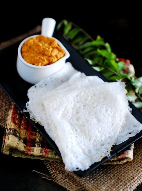 Neer Dosa Recipe, Neer Dosa, Indian Pancakes, Dosa Recipes, Raw Rice, South Indian Breakfast, Breakfast Recipes Healthy, Indian Breakfast Recipes, Recipes Healthy Easy