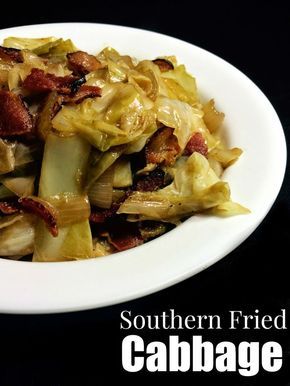 Southern Fried Cabbage | Aunt Bee's Recipes Turkey Bacon Recipes, Fried Cabbage With Bacon, Cabbage With Bacon, Southern Fried Cabbage, Bacon Fried Cabbage, Sauteed Cabbage, Braised Cabbage, Bacon Fries, Cabbage And Bacon