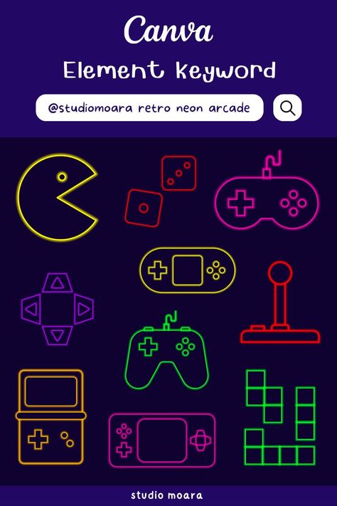 Search on canva element: @studiomoara retro neon arcade #canvaelement #elementkeywords #retro #vibrant #arcade #neon #retroarcade Neon Arcade, Arcade Birthday Parties, Drawing Furniture, Farm Animal Crafts, Presentation Design Layout, Canva Element Keyword, Retro Neon, Insta Filters, Up Theme