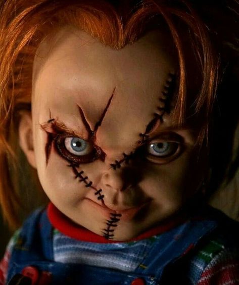 Chucky Face, Chucky Makeup, Chucky Tattoo, Chucky Movies, Chucky Horror Movie, Good Guy Doll, Flame Skull, Horror Photos, Childs Play Chucky