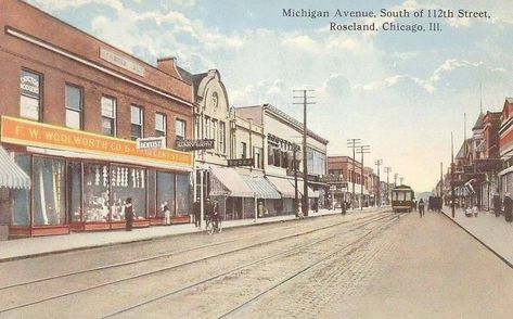 Roseland Chicago, Small Towns Usa, Chicago Neighborhoods, Bethlehem Pa, Michigan Avenue, Chicago Photos, Long Island Ny, Postcards For Sale, Antique Postcard