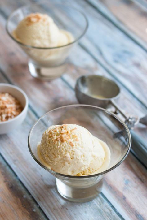 Coconut Ice Cream Thai Coconut Ice Cream, Sorbet Ice Cream, Coconut Ice, Ice Cream Base, Ice Cream Ingredients, Coconut Ice Cream, Thai Coconut, Cold Treats, Ice Cream Machine