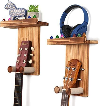 Guitar Hanging Ideas, Guitar Shelf, Guitar Wall Mount, Guitar Wall Hanger, Guitar Rack, Wood Guitar, Guitar Stands, Guitar Hanger, Pick Holder