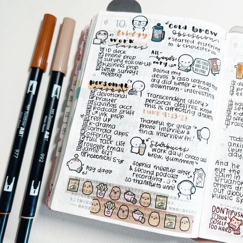 Coffeemonsterzco Hobonichi, A6 Planner Ideas, Hobonichi Spread, Productivity Board, Hobonichi Ideas, Hobonichi Techo A6, Planners Ideas, Hobonichi A6, A6 Planner