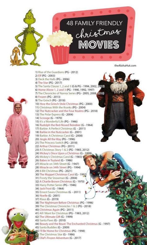 Old Christmas Movies List, Movie Marathon Christmas, School Christmas Movie Night, Christmas Movie Party Ideas Kids, Best Christmas Films, Christmas Movie Crafts For Kids, New Year Movies List, Christmas Movies Family, Kids Christmas Movie Night Ideas