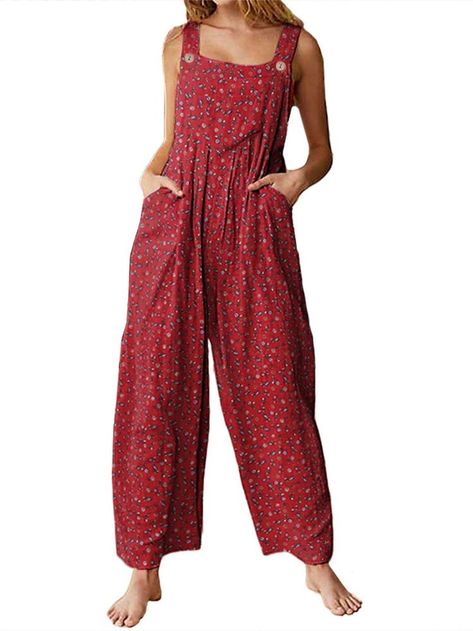 Jumpsuit For Women Flower Print Jumpsuit, Jumpsuit Fitted, Tank Jumpsuit, Collar Jumpsuit, Vintage Jumpsuit, Floral Print Jumpsuit, Jumpsuit Elegant, Essential Dress, Jumpsuit Summer