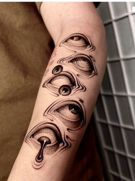 Meaning Full Tattoos, Ojo Tattoo, All Seeing Eye Tattoo, Geometric Line Tattoo, Abstract Tattoo Designs, Mark Tattoo, Web Tattoo, Men Tattoos Arm Sleeve, Forarm Tattoos