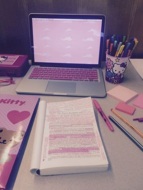 Library Studying, Erich Von Stroheim, Bible Studying, Pink Academia, Pretty School Supplies, Princess Charm School, Tout Rose, School Bag Essentials, Romanticizing School